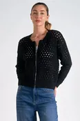 ASTER SWEATER CARDIGAN - BLACK