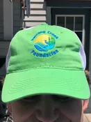 HAT: NEW Patcong Creek Foundation ball cap -bright green w/soft white mesh back, unstructured