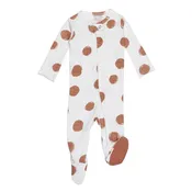 Adobe Dot | Organic Slub Jersey Zipper Footie
