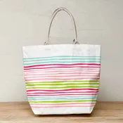 Barbados Stripe Coast Beach Bag Tote