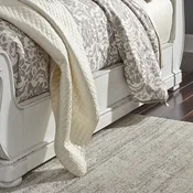 Abbey Park - California King Sleigh Bed Rails - Antique White