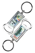 100 Dollar Bill Engraved Bottle Opener Keychain