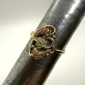 Coleman Black Hills Gold Grape Vine Signet Ring, Size 9