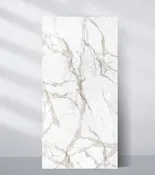 3D Striking Beige Vein Marble PVC Wall Panel - Waterproof (4x8 ft, 32 sq. ft)