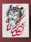 TIGER MASK: Risograph by Kitty R | ODDITIES PRINTS