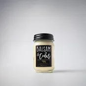 13 oz Mason Jar Christmas Candle: Balsam & Cedar