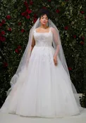 Cathedral Length Floral Threadwork Veil