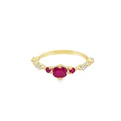 14K "Athena" Ruby Ring