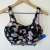 PINK Victoria Secret | black floral bra S-DD