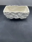 1950s McCoy Geometric White Rectangular Planter