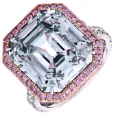11.53 Carat Light Green Diamond Ring - V55234