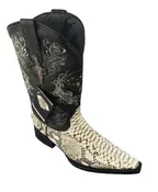 Men’s Snip Toe Boots Genuine Python Snake Skin Leather