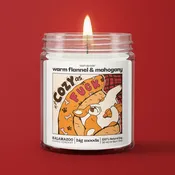"Cozy as Fuck" Warm Flannel & Mahogany - 5oz Soy Candle