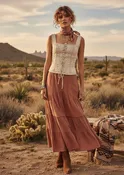 Audree Anne Metal Stud Trim Top