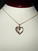 10k Rose gold diamond pendant