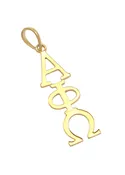 14k Solid Gold Alpha Phi Omega Lavaliere