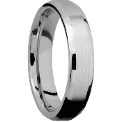 14K White Gold + Satin , Polish Finish