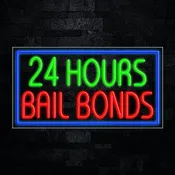 24 Hours Bail Bonds Flex-Led Sign
