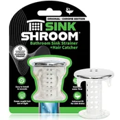 SinkShroom (Chrome Edition) The Hair Catcher That Prevents Clogged Bathroom Sink Drains