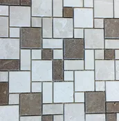 Booticino-Noce Tumbled Mini French Pattern Mosaic Tiles