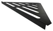 13.5 In x 9 In x 9 In Triangular Corner Shelf in Matte Black