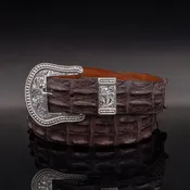 Beaded Monterey Buckle & Keeper Only - Fits 1½” Belts