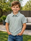 Boys' Western Knit Polo with Snaps | Style BP-208
