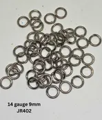 14 gauge stainless steel jump rings, 9mm – 50pcs