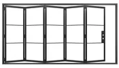 Abrir: Steel Metal Folding Patio French Door with Low-E Glass Exterior Grade