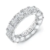 1-Row Cushion Cut Diamond Anniversary Ring