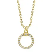0.06CT DIAMOND CIRCLE NECKLACE
