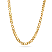 10K 6mm Hollow Monaco Cuban Link Necklace