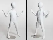 Animated Egghead Youth Mannequin -- Glossy White Medium 3.5'