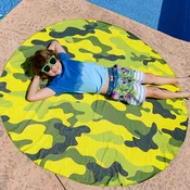 Army Camo Round Towel