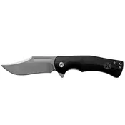 “Black Micarta Clip Point Flipper” Hooey Knife