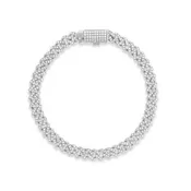 10K 5mm 1.4ct Diamond Cuban Bracelet