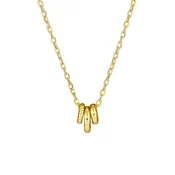 0.05 CTW Diamond Trio Circle Necklace in 14K Yellow Gold