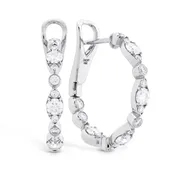 Bezel Regal Diamond Hoops