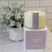 Lavender Mint Classic Glass 2 Wick Soy Candle