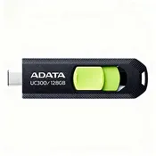 ADATA UC300 USB 3.2 / 128GB Type-C Flash Drive - Black / Green