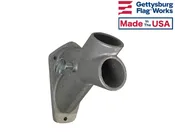 1.25" Diameter Flag Bracket - 2 Position Silver Aluminum