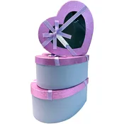 10” Glitter Hearts Set of 3 - Lavender