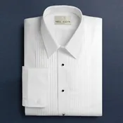1/4" Pleated Laydown Collar Tux Shirt