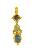 Carved Sapphire Pendant — Luna Felix Goldsmith