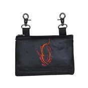 5731.FR Black Leather Ladies Clip on Bag