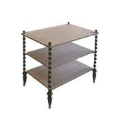 Auger End Table with Shelves  — McLain Wiesand