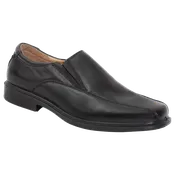 Benelaccio Boys' Leather Bicycle Toe Slip-On Dress Shoes - Black