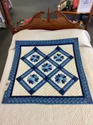 Blue Dresden Plate Wall Hanging