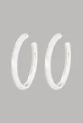2" High Polished Satin Metal Hoops