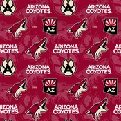 Arizona Coyotes NHL Hockey Tone on Tone design Cotton Fabric NHL-1199 COY